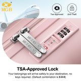 MGB Hardside Carry On Luggage with Spinner Wheels & Built - in TSA Lock, Durable Suitcase Rolling Luggage with Scratch - Resistant Surface, Carry - On 20 - Inch, Pink