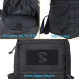 MGFLASHFORCE Small Military Tactical Backpack, Molle Army Pack Daypack, Laptop Compartment, 18L