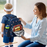 mibasies Corduroy Toddler Backpack for Boys 2 - 4: Little Kids Backpacks for Preschool Prek Daycare - Cute 12 Inch Bookbag - Black Checkered
