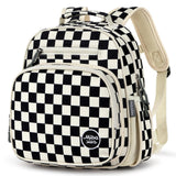 mibasies Corduroy Toddler Backpack for Boys 2-4: Little Kids Backpacks for Preschool Prek Daycare - Cute 12 Inch Bookbag - Black Checkered