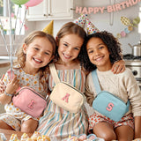mibasies Easter Gifts for Kids Girls, Initial Fanny Pack, Birthday Gifts for 4 5 6 7 8 9 10 11 12 13 Teen Girl - Cute Personalized Trend Stuff - Cream A