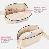 mibasies Easter Gifts for Kids Girls, Initial Fanny Pack, Birthday Gifts for 4 5 6 7 8 9 10 11 12 13 Teen Girl - Cute Personalized Trend Stuff - Cream A