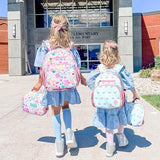 mibasies Kids Backpack for Girls: Girls Backpack 5-8 - Kindergarten Elementary School Bookbag for Girl - Flower Pink