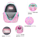mibasies Toddler Backpack for Girls 2 - 4: Cute Kids Backpacks for Girls - Preschool Kindergarten Backpack - Rainbow Pink