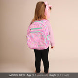mibasies Toddler Backpack for Girls 2 - 4: Cute Kids Backpacks for Girls - Preschool Kindergarten Backpack - Rainbow Pink