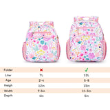 mibasies Toddler Backpack for Girls 2 - 4: Preschool Kindergarten Backpack - Cute Kids Backpacks for Girls - Flower Pink