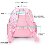 mibasies Toddler Backpack for Girls 2 - 4: Preschool Kindergarten Backpack - Cute Kids Backpacks for Girls - Flower Pink