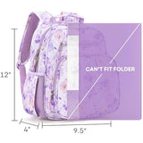 mibasies Toddler Backpacks for Girls 2 - 4: Little Kid Bookbag for Preschool Prek Daycare Purple Flower