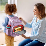 mibasies Toddler Backpacks for Girls 2 - 4: Little Kid Bookbag for Preschool Prek Daycare Purple Flower