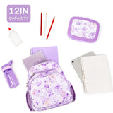 mibasies Toddler Backpacks for Girls 2 - 4: Little Kid Bookbag for Preschool Prek Daycare Purple Flower