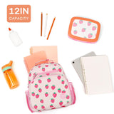 mibasies Toddler Backpacks for Girls 2 - 4: Little Kid Bookbag for Preschool Prek Daycare Strawberry Pink