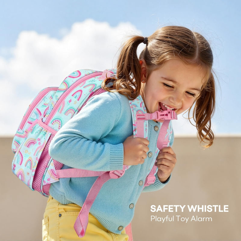 mibasies Toddler Backpacks for Girls 2 - 4: Little Kid Bookbag for Preschool Prek Daycare Strawberry Pink