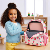 mibasies Toddler Backpacks for Girls 2 - 4: Little Kid Bookbag for Preschool Prek Daycare Strawberry Pink