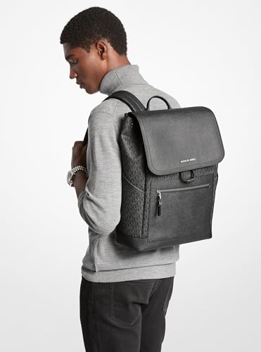 Michael Kors Hudson Travel Rucksack, Light Gunmetal Hardware/Black Signature