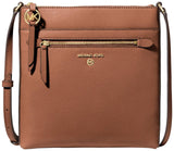 Michael Kors Jet Set Charm Small Flat Crossbody Bag, Gold - Tone Hardware/Luggage, One Size