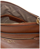 Michael Kors Jet Set Charm Small Flat Crossbody Bag, Gold - Tone Hardware/Luggage, One Size