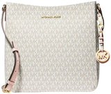 Michael Kors Jet Set Large Messenger Bag, Gold-Tone Hardware/Vanilla/Soft Pink