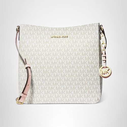 Michael Kors Jet Set Large Messenger Bag, Gold - Tone Hardware/Vanilla/Soft Pink