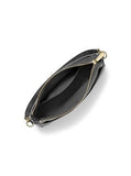 Michael Kors Jet Set Medium Top Zip Pochette Crossbody Bag, Gold - Tone Hardware/Pebble Leather/Black