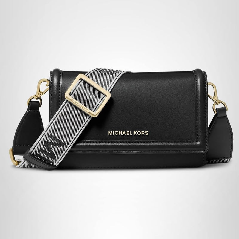 Michael Kors Jet Set Small Phone Crossbody Bag, Gold - Tone Hardware/Black