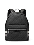 Michael Kors Malone Backpack, Silver - Tone Hardware/Storm Signature Stripe