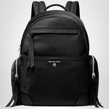 Michael Kors Prescott Large Backpack, Silver - Tone Hardware/Nylon/Black, One Size