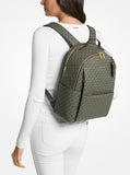 Michael Kors Sable Large Backpack, Gold-Tone Hardware/Tonal MK Signature Coated Twill/Ivy