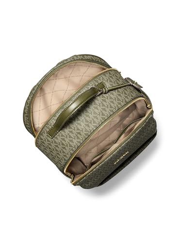 Michael Kors Sable Large Backpack, Gold-Tone Hardware/Tonal MK Signature Coated Twill/Ivy