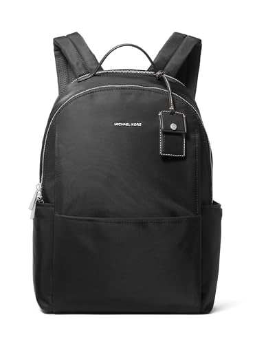 Michael Kors Sable Large Backpack, Silver-Tone Hardware/Black | Backpacks4Less