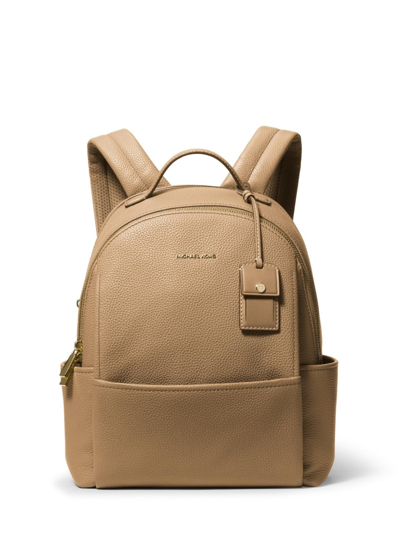 Michael Kors Sable Medium Backpack, Gold - Tone Hardware/Pebble Leather/Husk