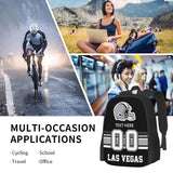 Midkepf Custom Las Vegas Backpack, Personalized Name and Number Backpack High Capacity Custom Football Gift for Men Women Fans