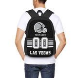 Midkepf Custom Las Vegas Backpack, Personalized Name and Number Backpack High Capacity Custom Football Gift for Men Women Fans