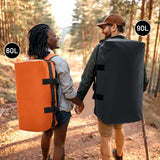 MIER 40L Backpack Duffle for Men Heavy Duty Duffel Bag with Backpack Straps for Travel, Gym, Sports, Convertible and Water Resistant, Black