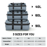 MIER 90L Water Resistant Backpack Duffle Heavy Duty Convertible Duffle Bag with Backpack Straps for Gym, Sports, Travel, Grey