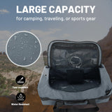 MIER 90L Water Resistant Backpack Duffle Heavy Duty Convertible Duffle Bag with Backpack Straps for Gym, Sports, Travel, Grey