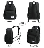 MIER Insulated Backpack Cooler Small Leakproof Lunch Back Pack with Coolers Lightweight Cute Lunch Bag for Women Men to Work, Picnics, Camping, Park Day Trips, 15 L, Black