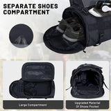 MIER Large Duffel Backpack Sports Gym Bag with Shoe Compartment, Heavy Duty and Water Resistant, Black, 60L