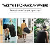 MIER Large Duffel Backpack Sports Gym Bag with Shoe Compartment, Heavy Duty and Water Resistant, Black, 60L