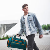 MIER Large Gym Bag for Men Sports Duffle Bag with Shoe Compartment 60L Lightweight Duffel Bags for Workout Fitness Travel, Olive Green