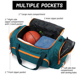 MIER Large Gym Bag for Men Sports Duffle Bag with Shoe Compartment 60L Lightweight Duffel Bags for Workout Fitness Travel, Olive Green