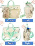 MIEUXLLEY Ita Backpack,DIY Clear Pin Display ita Bag,Anime Kawaii Ita Crossbody Purse,Women Y2K Shoulder Bags (Blue)