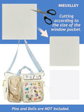 MIEUXLLEY Ita Backpack,DIY Clear Pin Display ita Bag,Anime Kawaii Ita Crossbody Purse,Women Y2K Shoulder Bags (Blue)