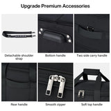 MILADA Expandable Luggage Bags for Travel Foldable Suitcase with Wheels Collapsible Rolling Travel Duffle Bag Lightweight Large Suitcases without Telescoping Handle, Black