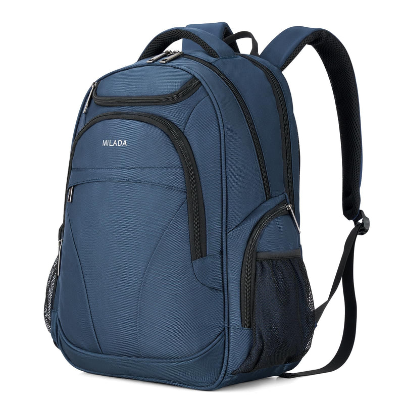MILADA Travel Backpack For Men Laptop Backpack Women Business Carry On Backpack Airline Approved Fits 16.5 Inch Laptop Bag Work Backpack, Blue