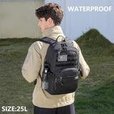 Military Tactical Backpack for Men Army 3 Days Assault Pack Bag with Molle System for Outdoor Adventures (Black, 25L)