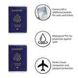Millennial Essentials unisex - adult Waterproof Clear Passport Cover Plastic Passport Protector Vinyl ID Card Protector Case Holder Travel Pack of 6,