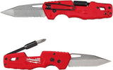 Milwaukee FASTBACK Folding Utility Knife w/Blade Multifunctionality, Red-black | Backpacks4Less