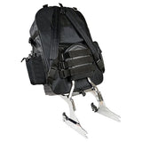 Milwaukee Leather SH540 Medium Black Size Leather and Textile Motorcycle Sissy Bar Back Pack Bag - One Size