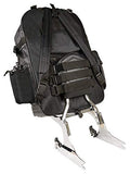 Milwaukee Leather SH540 Medium Black Size Leather and Textile Motorcycle Sissy Bar Back Pack Bag - One Size