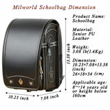 MilWorld ransel randoseru backpack japanese automatic school bags Senior waterproof PU leather